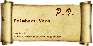 Palmhert Vera névjegykártya